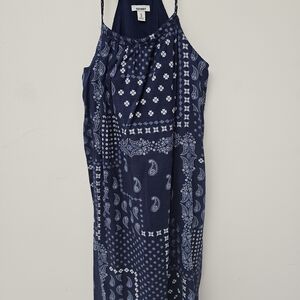 Old Navy Children's Blue Paisley Cotton Dress